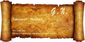 Gmoser Noémi névjegykártya
